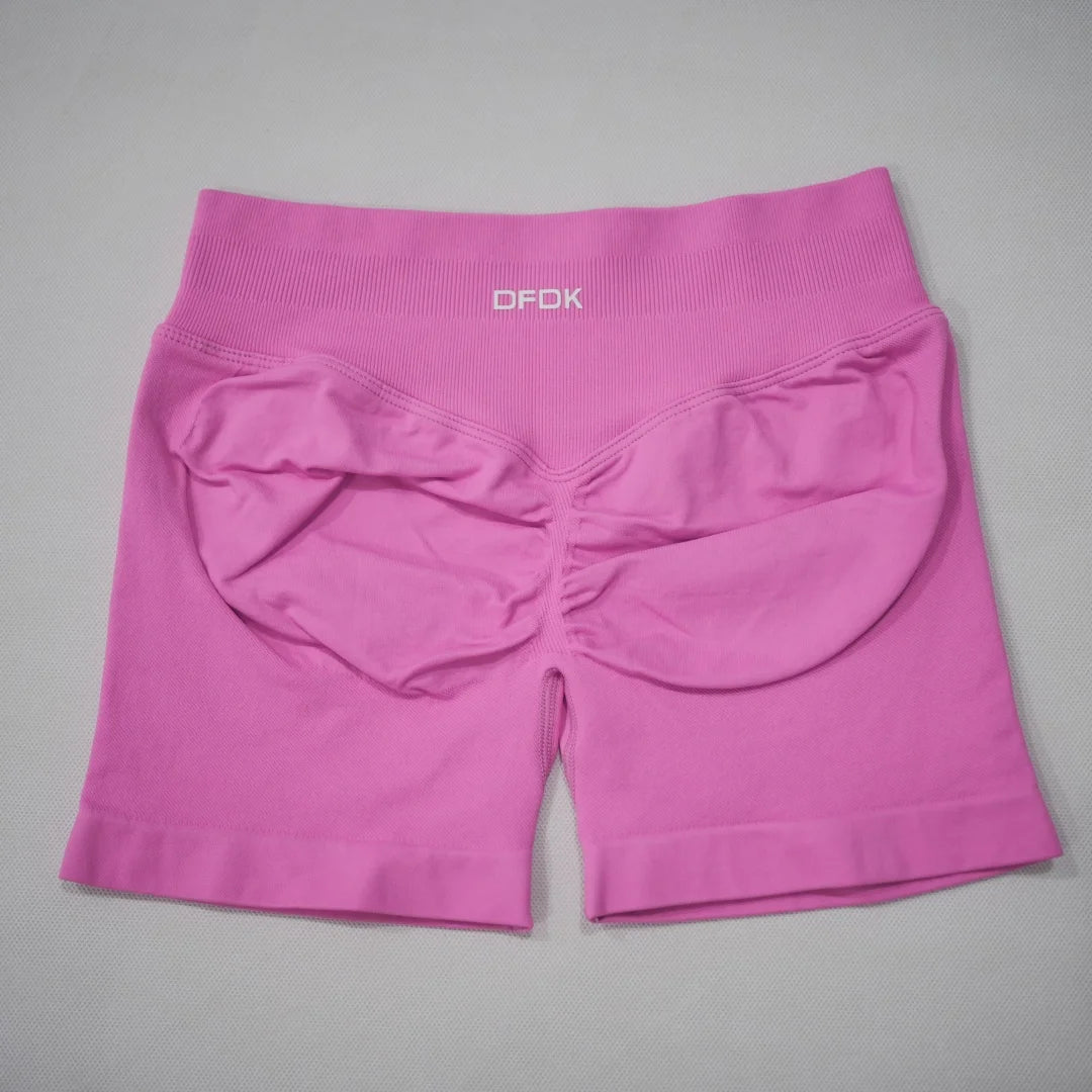 DFDK Women High Waist Yoga Shorts Scrunch Butt Lift Workout Shorts Squat Proof Fitness Gym Running Sports Push Up Athletic Leggi - Matrix Studios