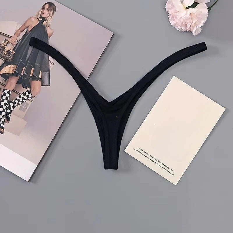 Women New Style Women Secret Clothes Deep V Thong Breathable Sexy Low Waist Brazilian Underwear Soft Thin Straps Women's Panties - Matrix Studios