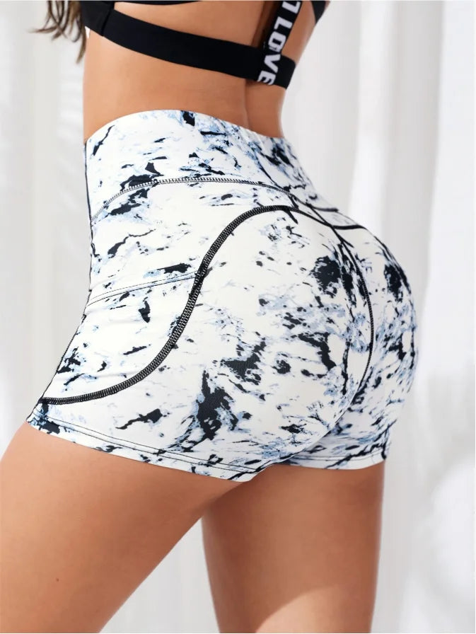 High-Waist Fitness Yoga Shorts Women's Sportswear Butt-Lifting High-Elasticity Moisture-Wicking Breathable for Gym Yoga - Matrix Studios