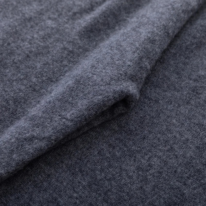 Autumn And Winter New 100% Merino Wool Flat Small Foot Pants Women Loose High Waist Lean Knitted Cashmere Bunched Foot Pants - Matrix-studios.com