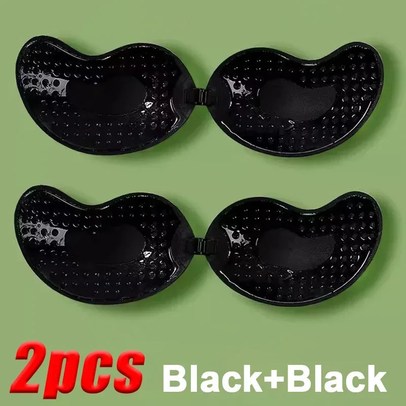Invisible Strapless Adhesive Stick Bra Strapless Push Up Bras Women Lingerie Seamless Silicone Nipple Covers Bralette Underwear - Matrix Studios