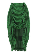 Steampunk Women Skirts Gothic Irregular Shirring Pleated Party Maxi Long Skirt High Low Costumes Punk Sexy Corset Plus Size Red - Matrix-studios.com