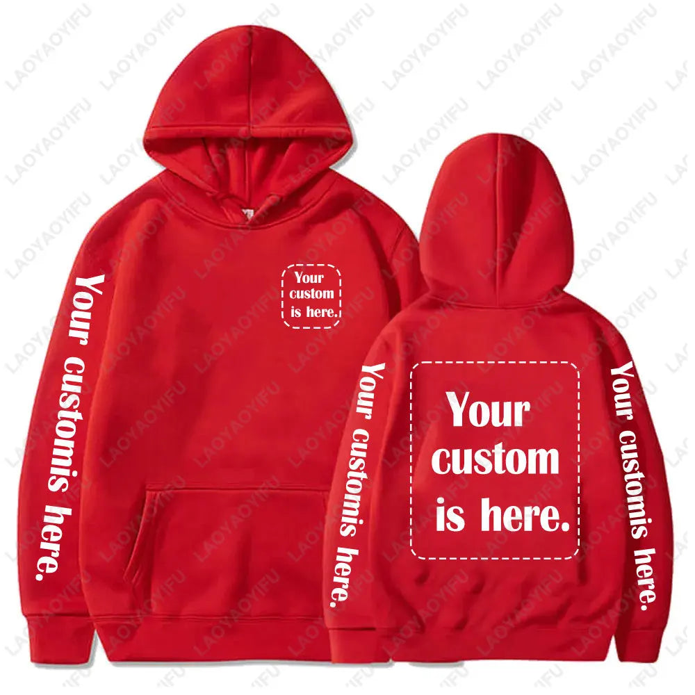 2026 Student Casual Custom Printed Text DIY Hoodie Customized Personalized Hoody Custom Hoodies Text Sweatshirt Clothes - Matrix Studios