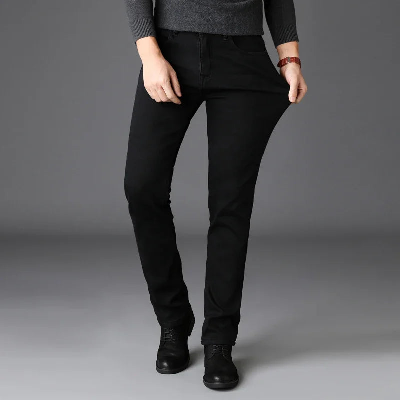 Spring Autumn Men Classic Fashion Brand Jeans Homme Man Soft Stretch Black Biker Masculino Denim Trousers Mens Pants Overalls - Matrix Studios