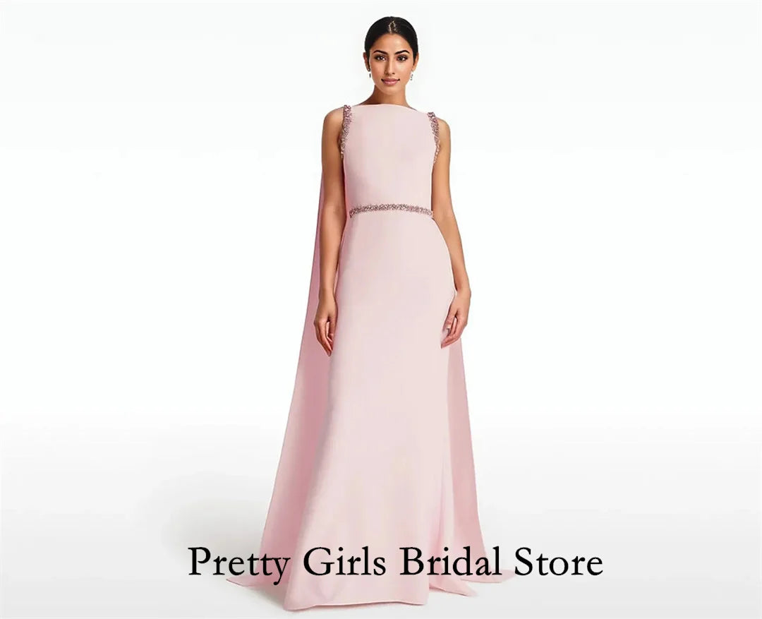 Arabic Morden Style Draped Crystals Evening Dresses Customized Mermaid Formal 프롬드레스 Side Slit Prom Growns Party Women Bride - Matrix-studios.com