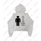 American y2k Harajuku street vintage trend autumn and winter, unique hip-hop punk print for both men and women, pullover hoodie