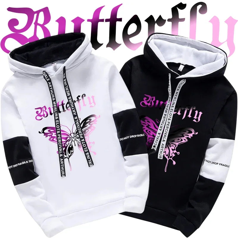 2026 Urban Fashion Loose Coat Letter Print Hoodie for Woman High Grade Y2K Korean Style Hooded Long Sleeve Sweatshirt - Matrix Studios
