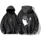 Japanese Anime Jujutsu Kaisen Print Hooded Pullover Men Hip Hop Sweatshirt Vintage Hoodie Harajuku Cotton Sweatshirts - Matrix Studios