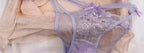 MOYISU Kawaii Heart Bra Set, Purple Lace Lingerie Sexy Pure Design, Push Up Bralette Sml Boobs Fashion Outerwear Statement Piece - Matrix-studios.com
