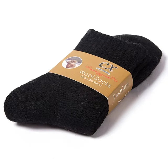 1 Pairs Winter Warm Women Socks Merino Wool Men 2026 Against Cold Thermal Plush Thick Snow Terry Socks - Matrix Studios