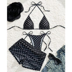 Dot Sexy 3Pcs Bikinis Set Female Swimsuit Women Three-Piece Swimwear Beach Swim Wear Bathing Suits Brazilian Bikini Pool Bather - Matrix-studios.com