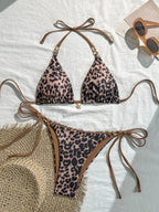 Sexy Bikini Set Black White Polka Dot 2 Piece Swimsuit for Women American Style Beach Bikini - Matrix-studios.com