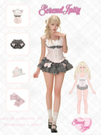 Japanese Pink Sweet Kawaii Lolita Elegant 2 Piece Sets Women Preppy Style Design Mini Skirt Suit Female Princess Chic Outfits - Matrix-studios.com