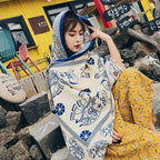 Fashions 90x180cm Twill Cotton Pareo Beach Cover-Ups Women Large Beach Dress Bikini Bathing Swimwear Cover Up Sarong Wrap Scarf - Matrix Studios