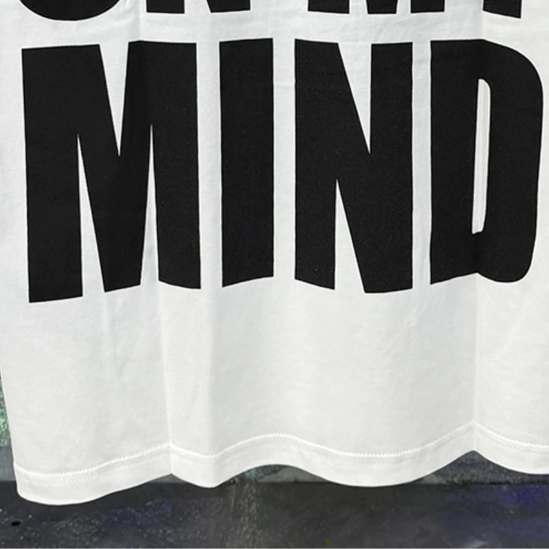 Summer White Satoshi Nakamoto Tshirts Casual Loose Round Neck Short Sleeve ALOT ON MY MIND Print Men Women  Hiphop Streetwear - Matrix-studios.com