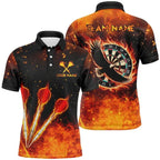 Cool 3D Funny Personalized Flame Darts Custom Darts Polo Shirt For Women Darts Team Jerseys Outfits Gifts For Darts Lovers Tops - Matrix-studios.com