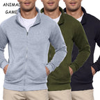 Autumn Men's Sweatshirts Jacket Man Without Hood Zip Coats Outdoor Sport Lightweight Long Sleeve Streetwear Slim Fit Cardigan - Matrix Studios