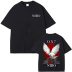 Rapper Niro OX7 Album Graphic T-shirt Men Women Hip Hop Fashion Pop Music T-shirts Male Casual Cotton Vintage T Shirt Streetwear
