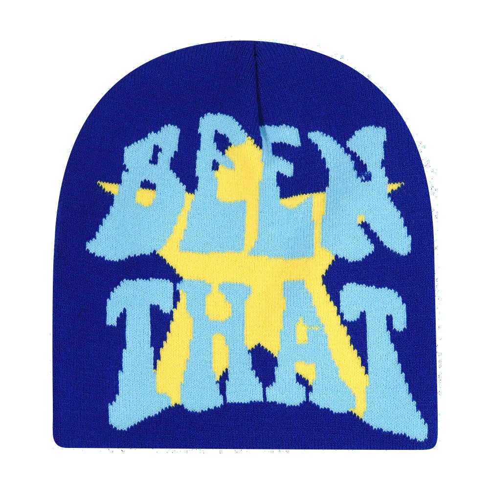 Y2K Letter Butter Knit Hats Skullies Beanies Autumn Winter Warm Hat Men Women Hip Hop Quality Skiing Cap Cycling Windproof New
