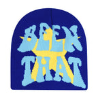 Y2K Letter Butter Knit Hats Skullies Beanies Autumn Winter Warm Hat Men Women Hip Hop Quality Skiing Cap Cycling Windproof New