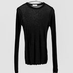 High Quality Plain T Shirt Women Cotton Elastic Basic T-shirts Female Casual Tops Long Sleeve Sexy Thin T-shirt see through - Matrix-studios.com