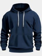 Fall/Winter New Arrival Men's Fleece Hoodie High Quality Solid Color Hooded Sweatshirt Male Fashionable Street Style Sweatshirt - Matrix Studios