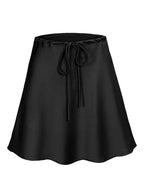 Satin Mini Skirts Women Summer Beige Silk Short Skirt For Woman Drawstring High Waist Black Satin Skirt A Line Women Short 2026 - Matrix-studios.com