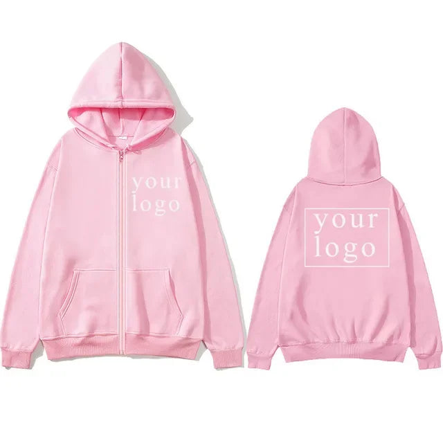 2024 New Fashion Your Own Design Brand Logo/Picture Personalized Custom Anywhere Men Women DIY Zipper cardigan hoodie - Matrix Studios