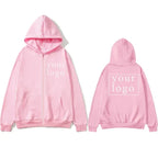 2024 New Fashion Your Own Design Brand Logo/Picture Personalized Custom Anywhere Men Women DIY Zipper cardigan hoodie - Matrix Studios