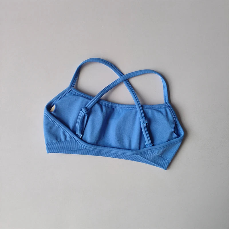 Gathering Shock-proof and Beautiful Back Seamless Sports Bras Gym Women Top Crop Tube Yoga Tops Fitness Scrunch Bum Workout Suit - Matrix Studios
