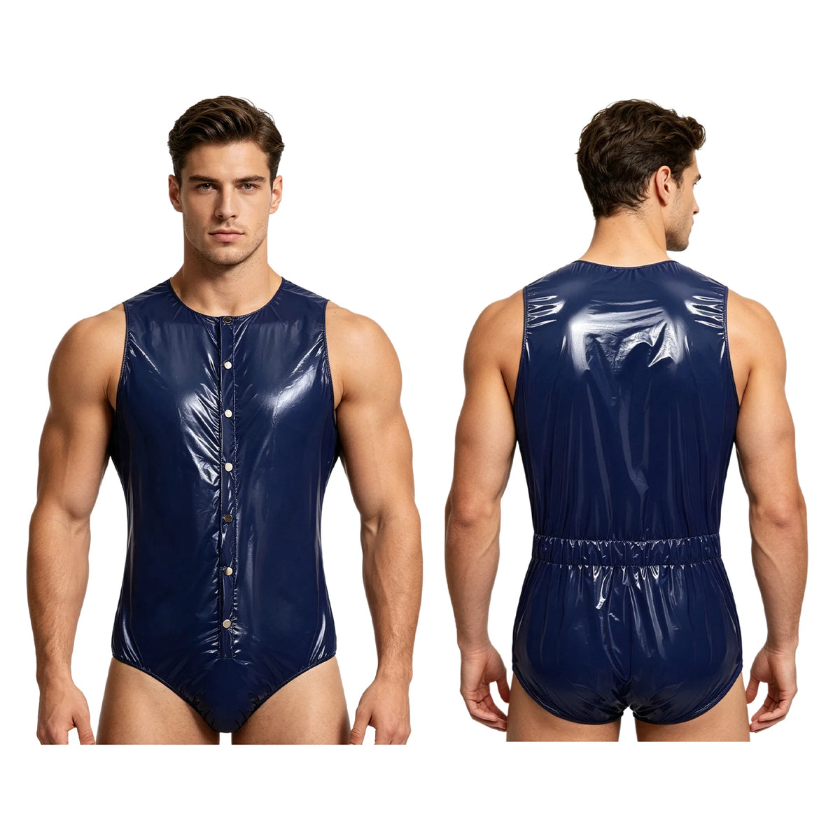 Men Women Waterproof Glossy Bodysuit Leak-proof Washable Diaper Cover Elderly Bedridden Special Needs Adaptive Jumpsuit Swimwear - Matrix Studios