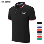 100% Cotton Quality Polo Logo Personalization Men Women Short Sleeve Shirts Striped Lapel Golf Tees Summer Top Shirt Custom - Matrix-studios.com