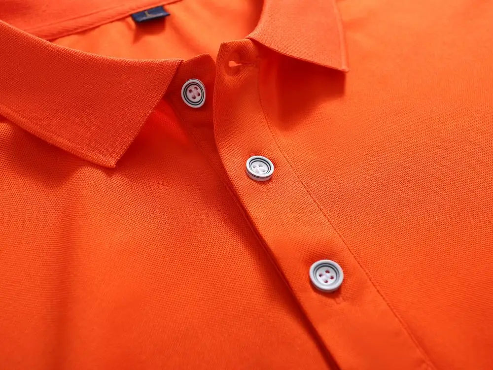 Custom Logo Lapel POLO Shirt Couple Summer Short Sleeve Moisture Transfer T Shirts Men Women Summer Simple Casual Tops - Matrix-studios.com