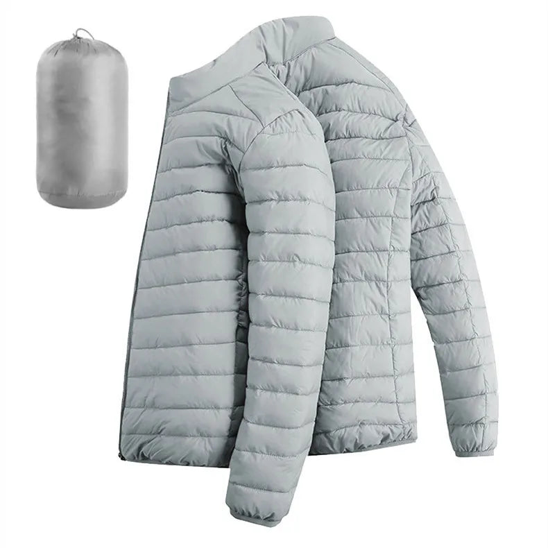 Men Hiking Down Cotton Jacket Hooded Lightweight Parkas Zip Pocket Fashion Outerwear Casual Padded Jacket and Coat Men Winter - Matrix Studios