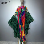 WINYI Pleated Elastic Slim Dress Beach Cover Up Kaftan Abaya Dubai Luxury Party Dress Crimping Evening Dress Abaya Muslim Woman - Matrix-studios.com