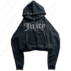 Harajuku y2k Millennial Hottie American retro fur collar piecing hoodie zipper hoodie female fall/winter hip hop zipper jacket - Matrix Studios
