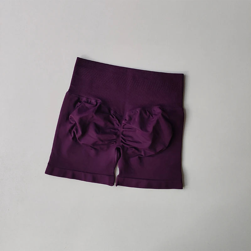 Peach Buttock Lifting Three-point Shorts Summer High Waisted Yoga Shorts Fashionable and Sexy Running Fitness Pants Solid Color - Matrix Studios