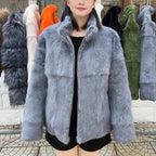Fancy Rani Natural Rabbit Fur Coat Women Winter Jacket Real Leather And Fur Women's Clothing Female Outerwears With 2024 - Matrix Studios