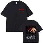 Rapper Niro OX7 Album Graphic T-shirt Men Women Hip Hop Fashion Pop Music T-shirts Male Casual Cotton Vintage T Shirt Streetwear