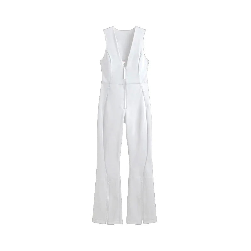 Cotton Ski Women's Winter Jumpsuit Sets Zipper Loose Jacket Straight Pants Suits Skiwear Snow Commute Street Outdoors Romper - Matrix Studios