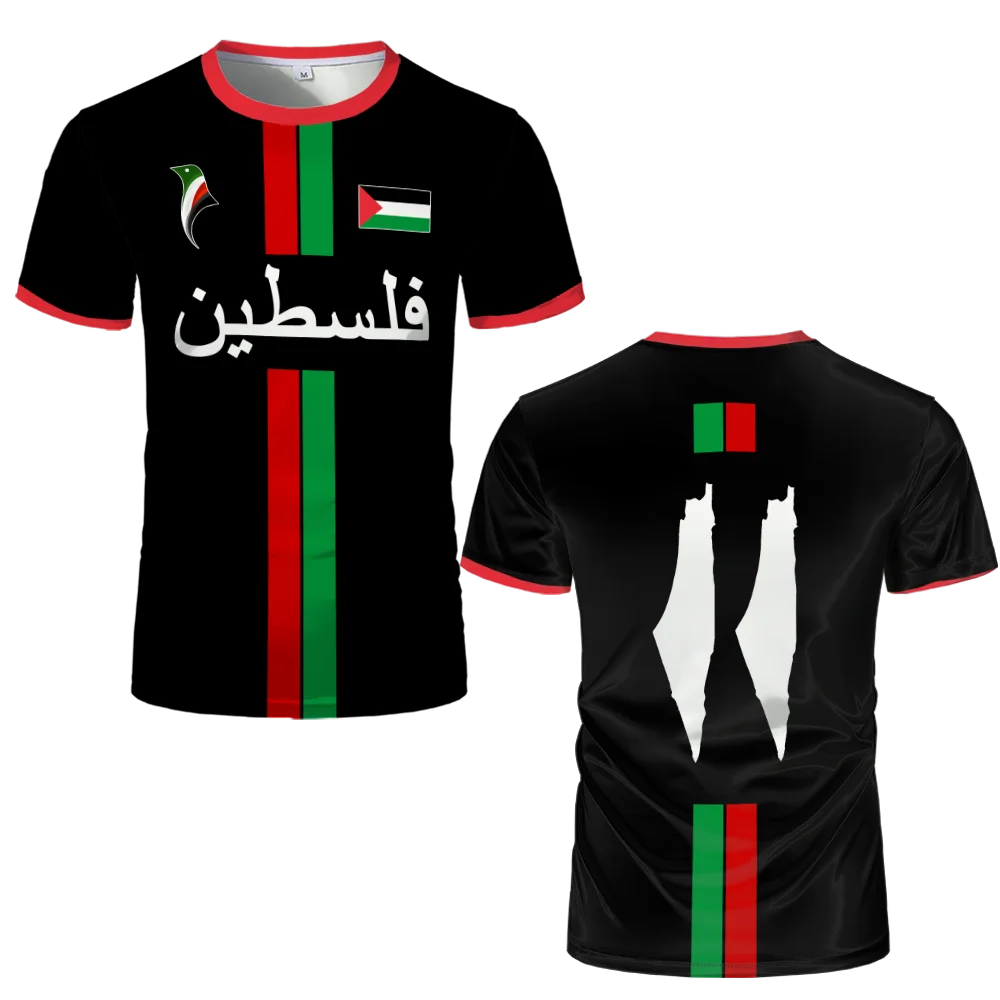 2025 New Palestine Football T-shirts Summer  Men's And Women Palestinian Jersey Gaza Kid's Tees Gifts Wholesale Unisex T Shirt - Matrix Studios