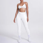 Women 2pcs Patchwork Sport Yoga Suit Training Sleeveless Sport Gym Tops Tummy Control Slimming Booty Leggings Yoga Suit Sports - Matrix-studios.com