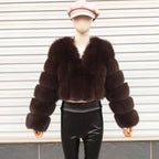 High Quality Fur Coat Women 100% Real Fox Fur Jacket Women's Fall/Winter Luxury Short Natural Fox Fur Coat Leather Jacket - Matrix Studios