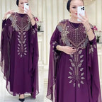Abayas For Women Dubai Luxury 2024 Chiffon Boubou Muslim Fashion Dress Caftan Marocain Wedding Party Occasions Djellaba Femme - Matrix-studios.com