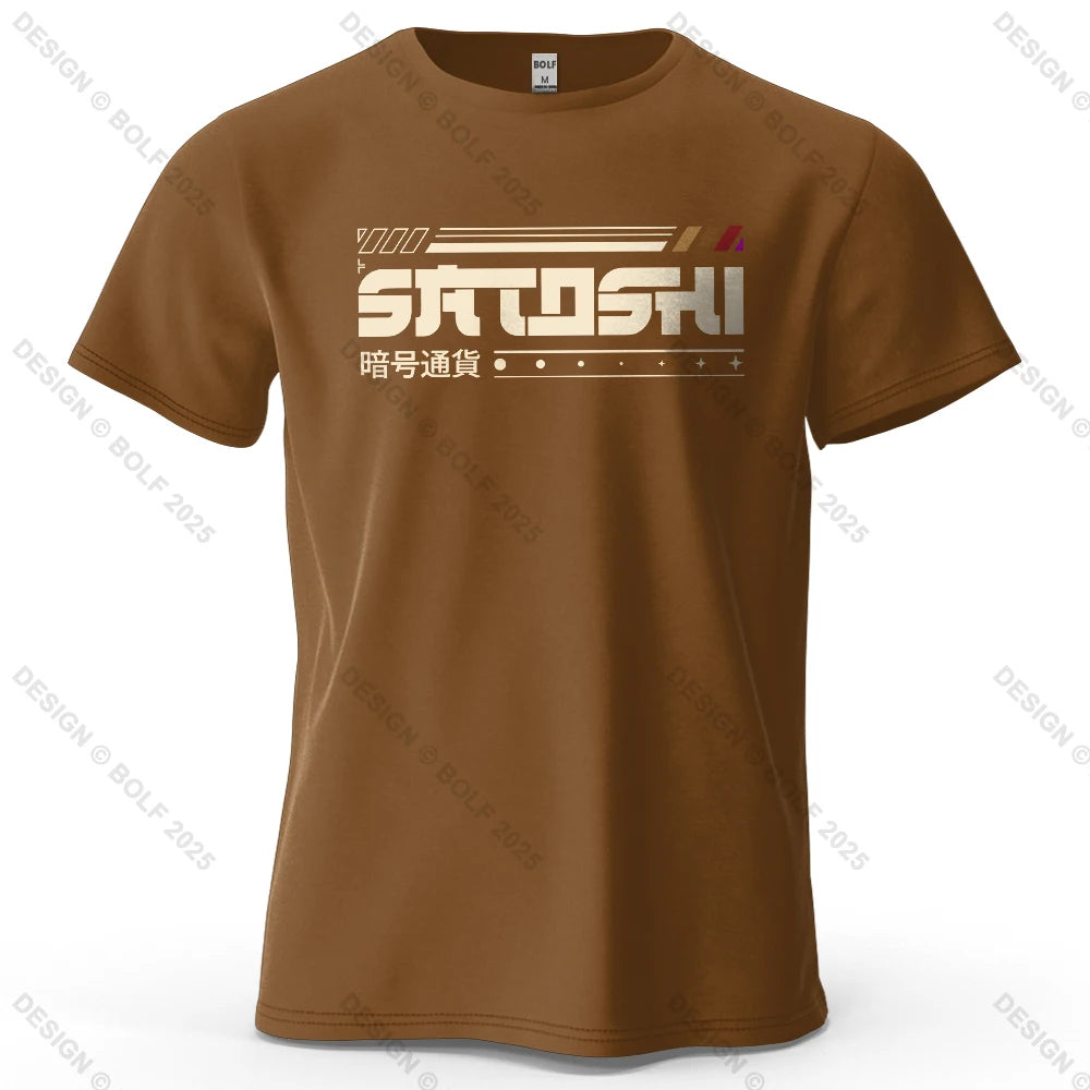 Satoshi and Crypto Printed Men's T-Shirt 100% Cotton Oversized Tech Theme Outfits Graphic Tees for Women Tops Tees Streetwear - Matrix-studios.com