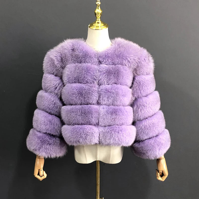 2026 New Style Real Fur Coat 100% Natural Fur Jacket Female Winter Warm Leather Fox Fur Coat High Quality Fur Vest - Matrix Studios