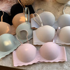 Sexy Push-Up Seamless Bra Women's Non-wire Ribbed Bralette Soft Fixed Half-Cup Underwear Invisible Bra Small Chest Lingerie S-XL - Matrix Studios
