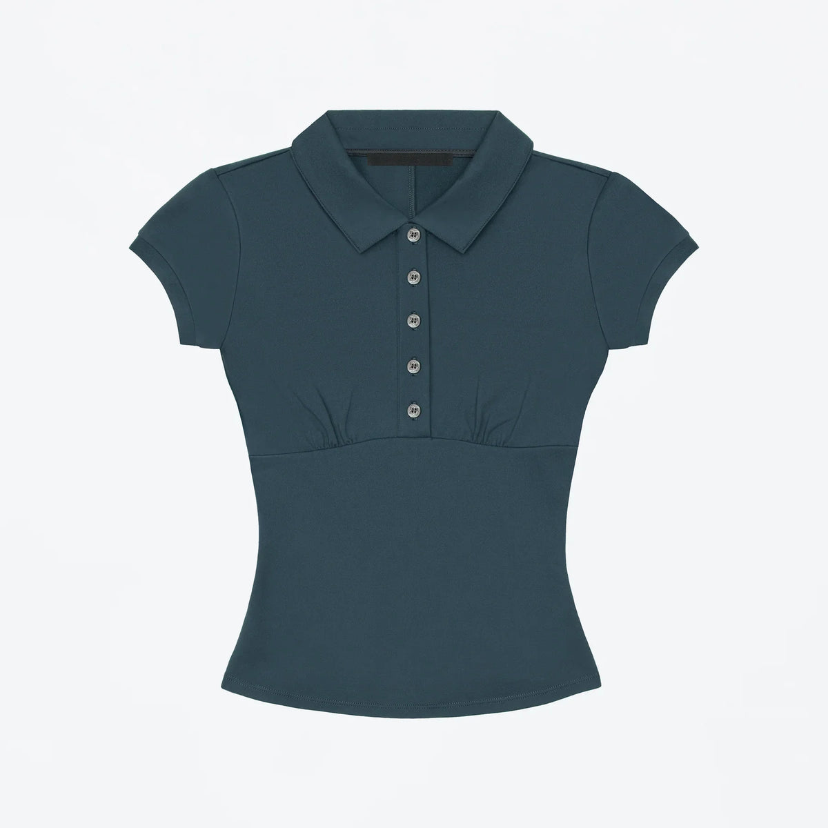 Tank Polo Collar Short-Sleeve T-Shirt, Slim-Fit Waist-Cinching Style, Slimming Hot Girl Style Crop Top, High-Elastic Slim-Fit Waist-Cinching Polo Shirt, Hot Girl Style for Layering or Wearing Alone - Matrix-studios.com