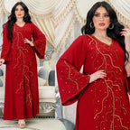 Caftan Eid Elegant Muslim Women Dress Ramadan Party Dubai Abaya Turkey Islam Long Evening Dresses Musulmane Elegant Vestidos - Matrix-studios.com