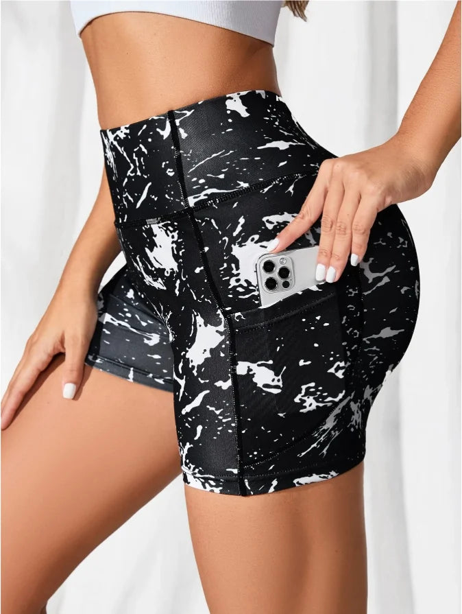 High-Waist Fitness Yoga Shorts Women's Sportswear Butt-Lifting High-Elasticity Moisture-Wicking Breathable for Gym Yoga - Matrix Studios